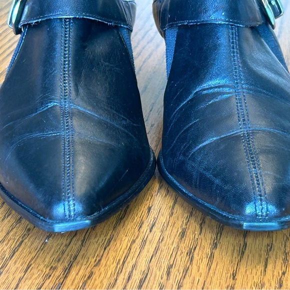 Ipanema Vintage Black Leather Low Heel Loafers with Buckle 1 1/2” Heel Size 8 - Picture 7 of 14